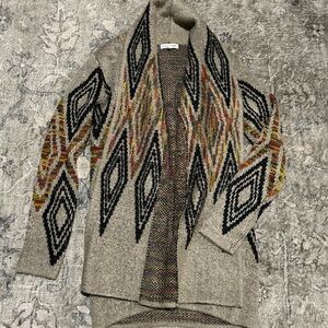 Woven Heart Multicolor Knit Sweater